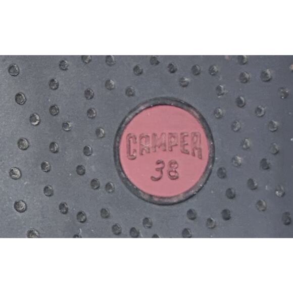 Camper Black Leather Mary Jane Janes Shoes Flat Hook & Loop Size EUR 38 / US 7.5 - Picture 12 of 12